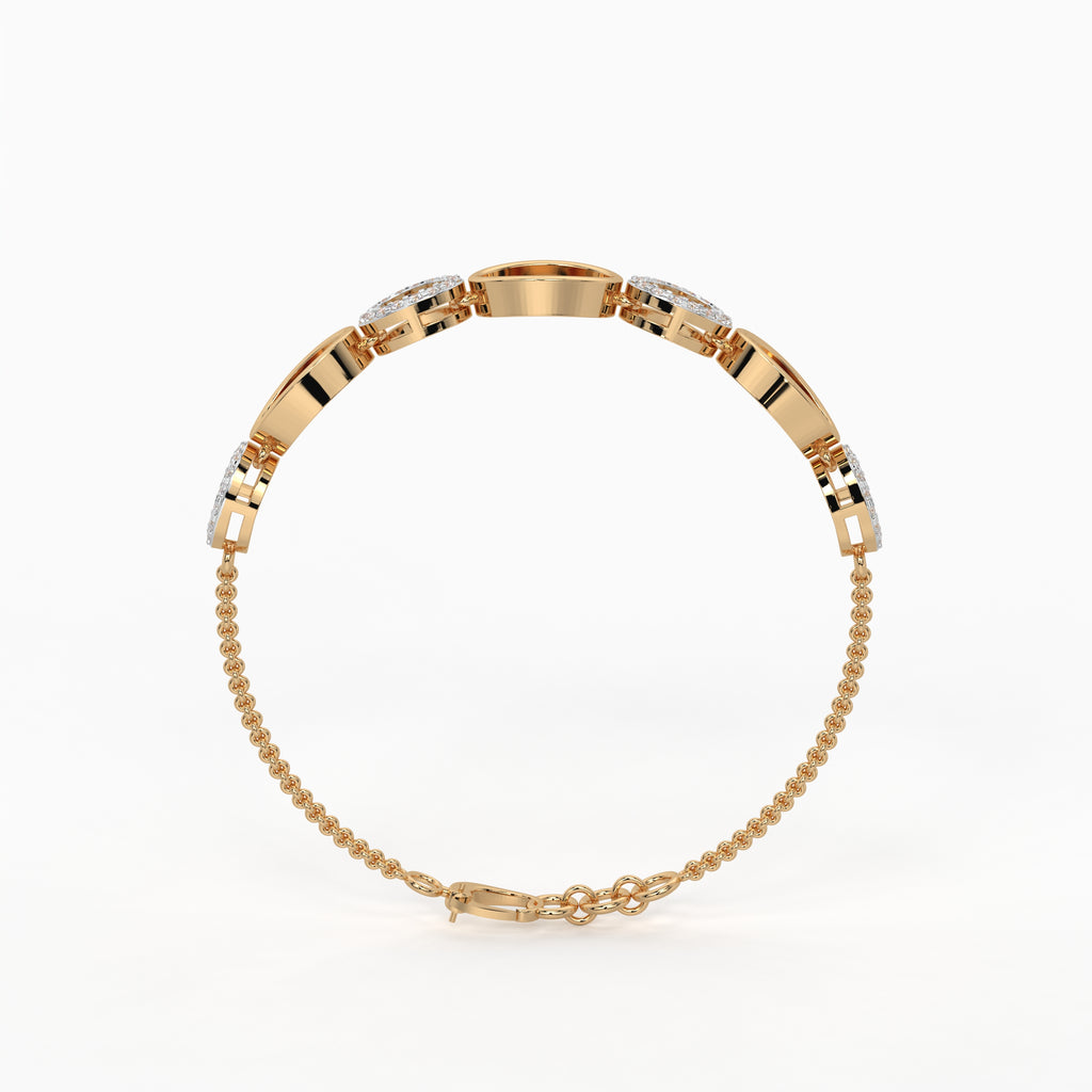 The Golden Link Harmony Bracelet - Lab Grown Diamonds
