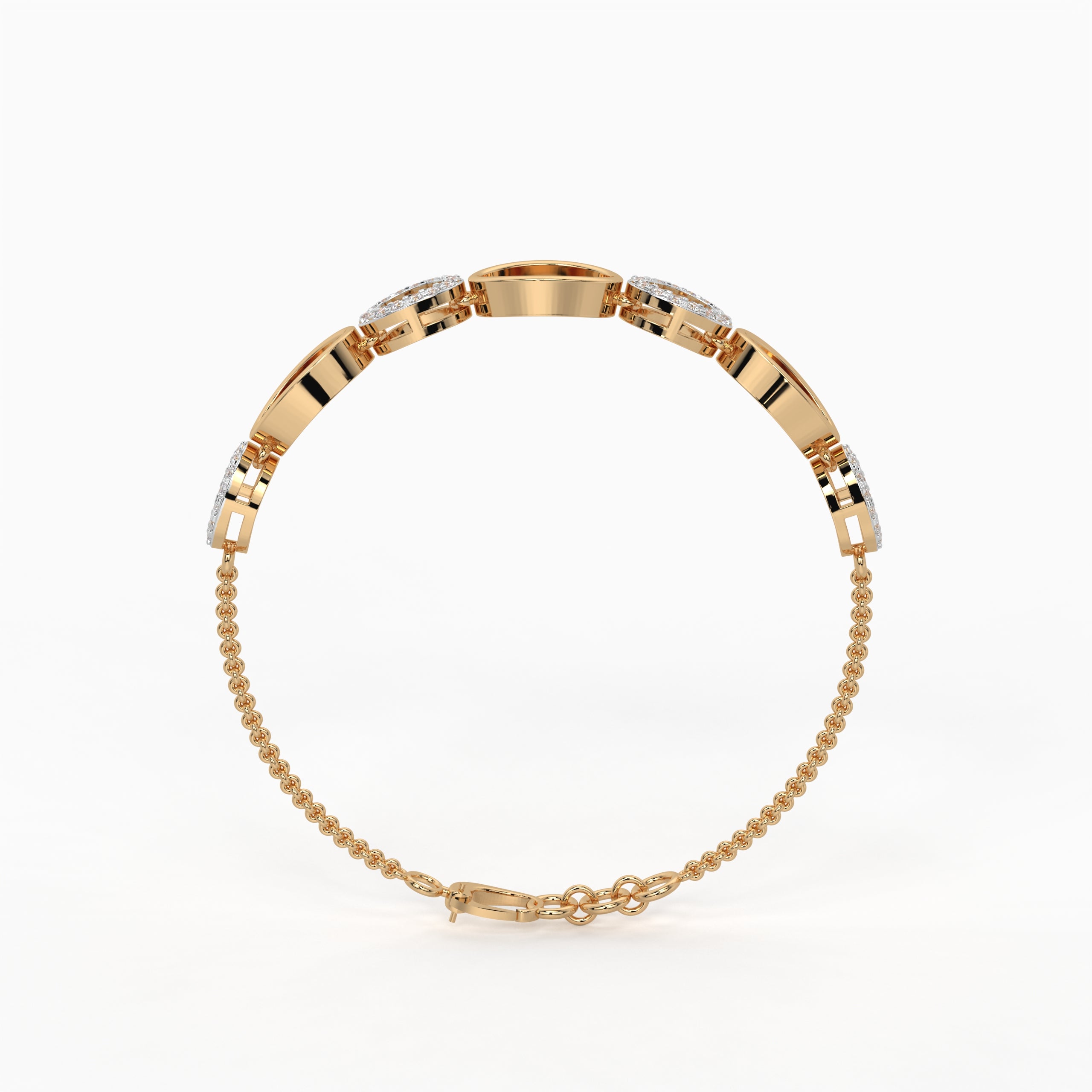 The Golden Link Harmony Bracelet - Lab Grown Diamonds