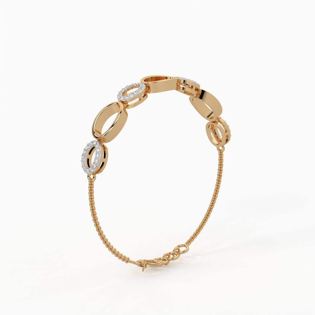 The Golden Link Harmony Bracelet - Lab Grown Diamonds