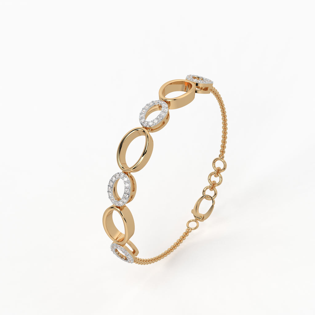 The Golden Link Harmony Bracelet - Lab Grown Diamonds
