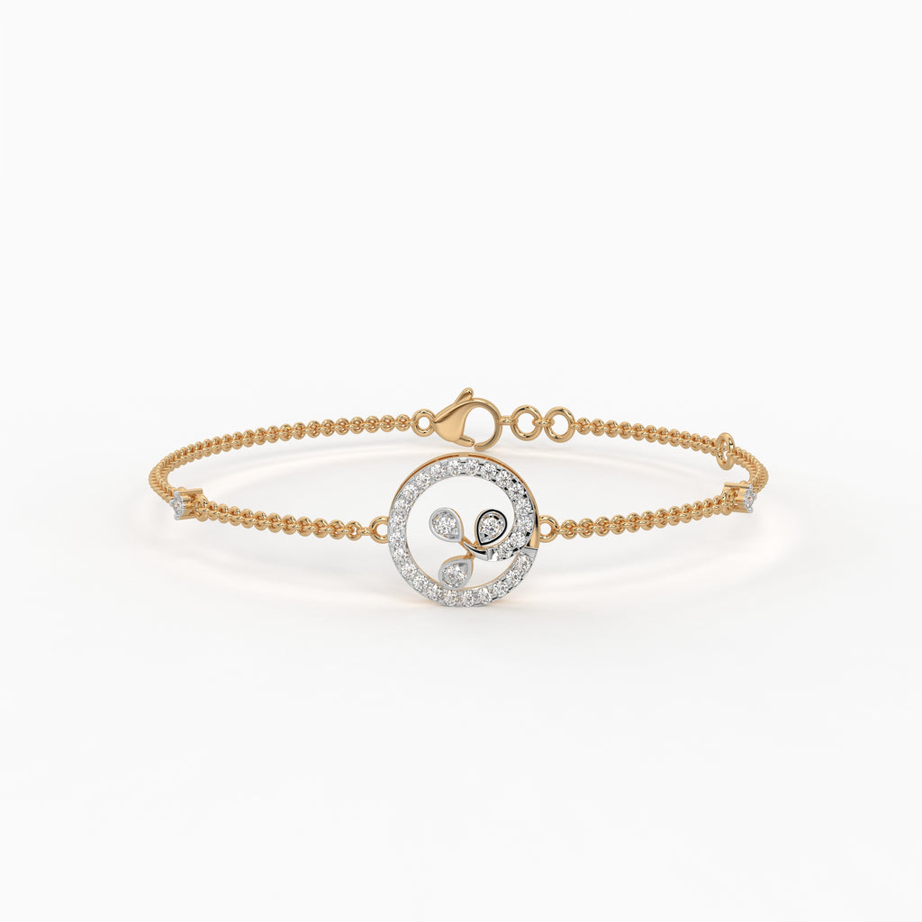 The Liora Leaf Bracelet - Lab Grown Diamonds