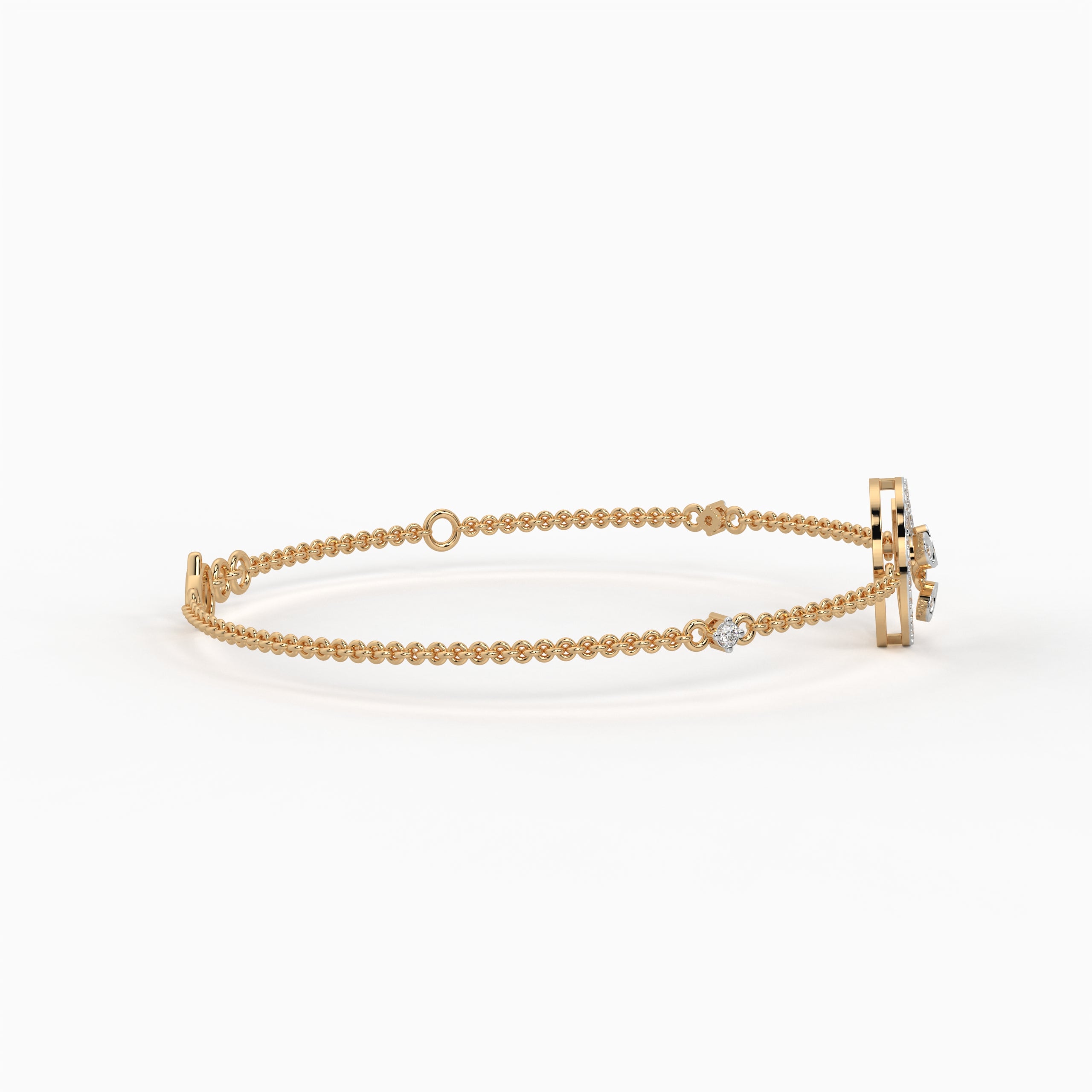The Liora Leaf Bracelet - Lab Grown Diamonds
