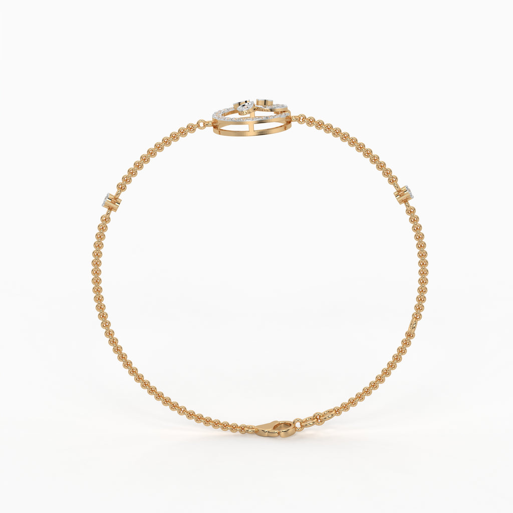 The Liora Leaf Bracelet - Lab Grown Diamonds