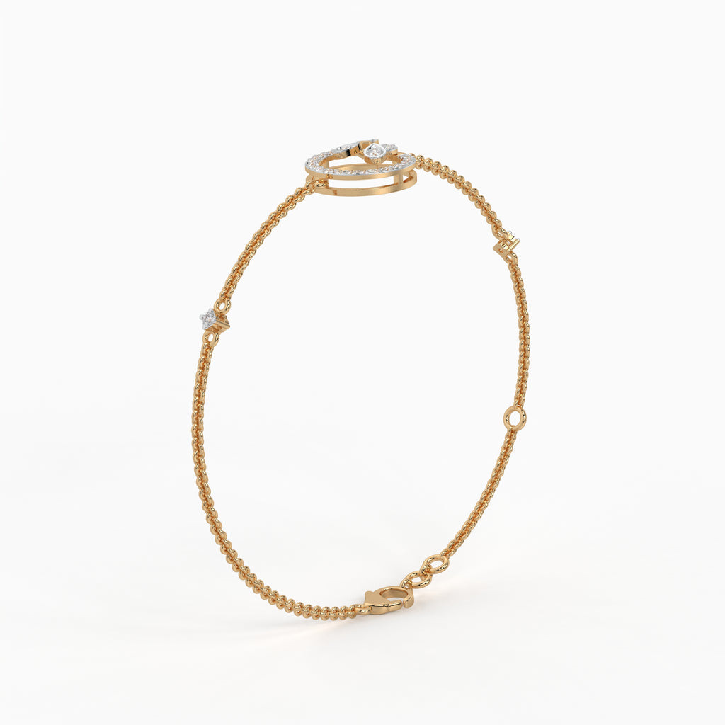 The Liora Leaf Bracelet - Lab Grown Diamonds