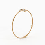 The Liora Leaf Bracelet - Lab Grown Diamonds