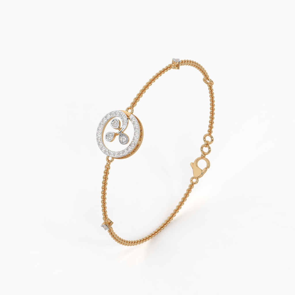 The Liora Leaf Bracelet - Lab Grown Diamonds