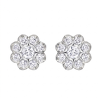 The Blossom Halo Stud Earrings - Lab Grown Diamonds