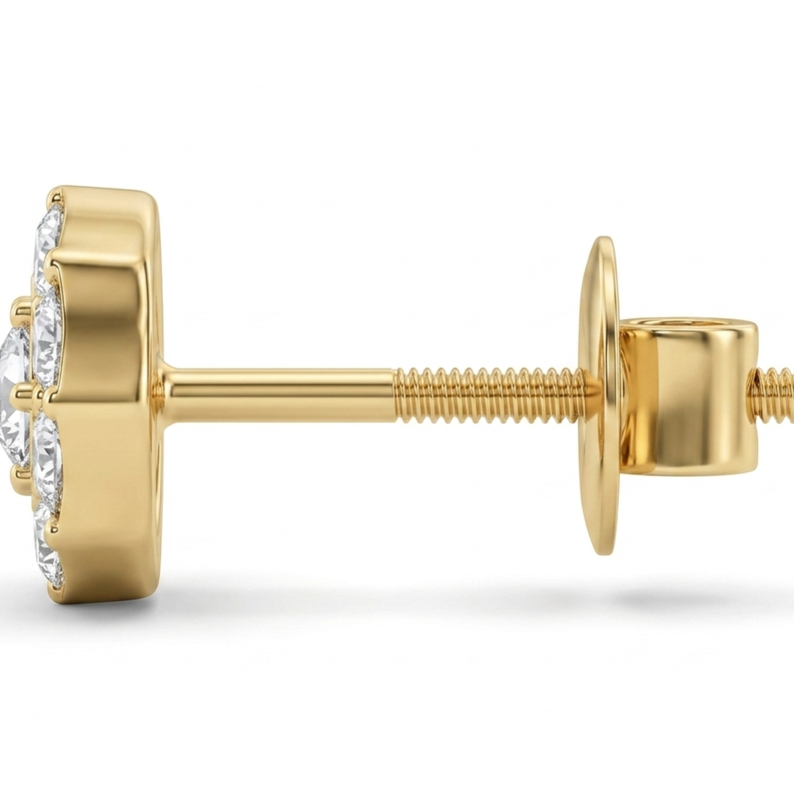 The Blossom Halo Stud Earrings - Lab Grown Diamonds