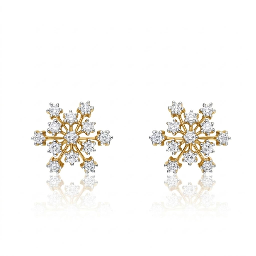 The Snowflake Earrings - Lab Grown Diamonds