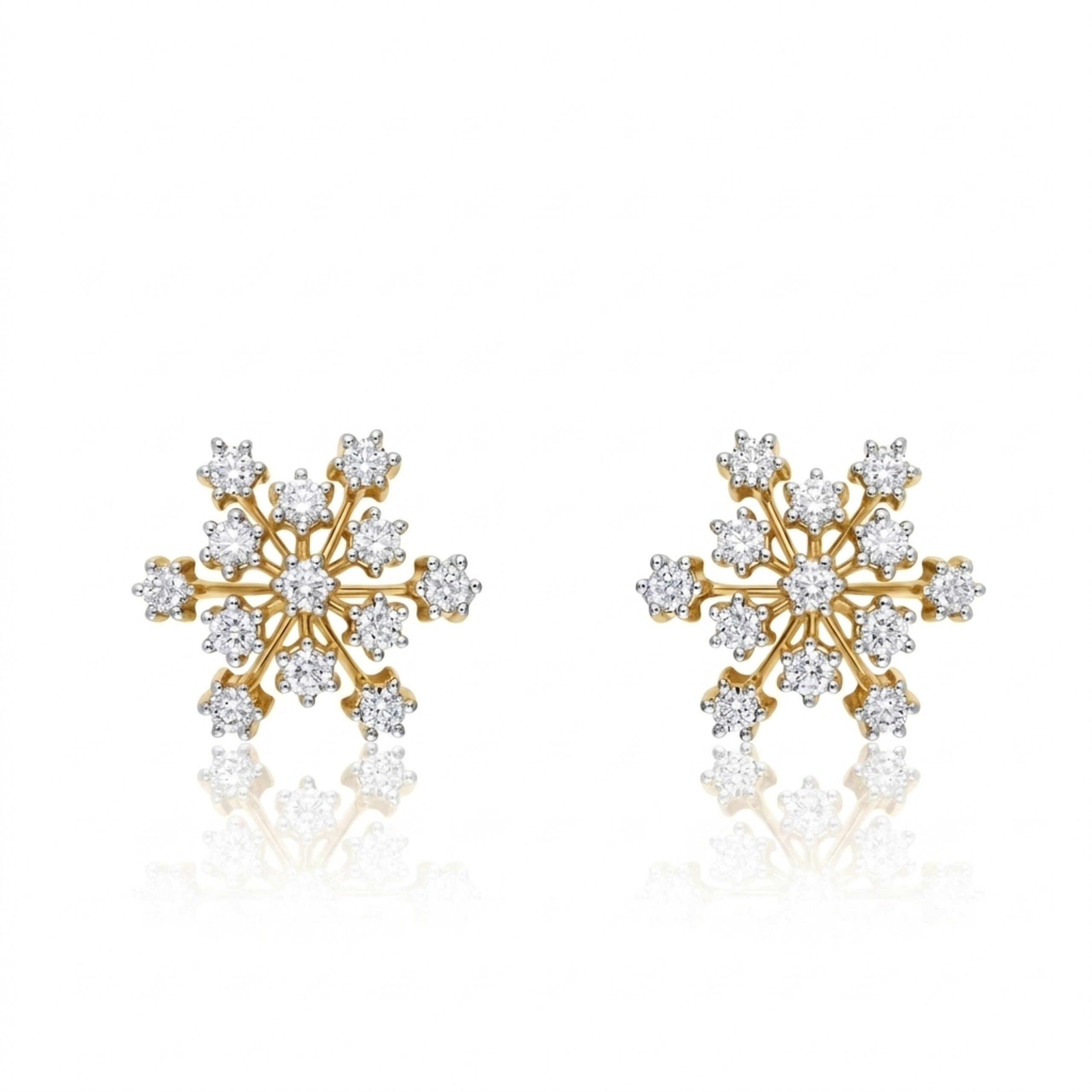 The Snowflake Earrings - Lab Grown Diamonds