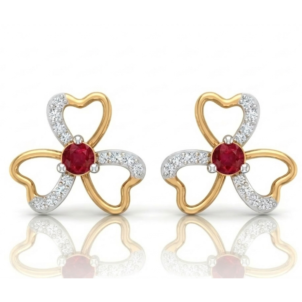 The Sweet Frogbit Earrings - Lab Grown Diamonds
