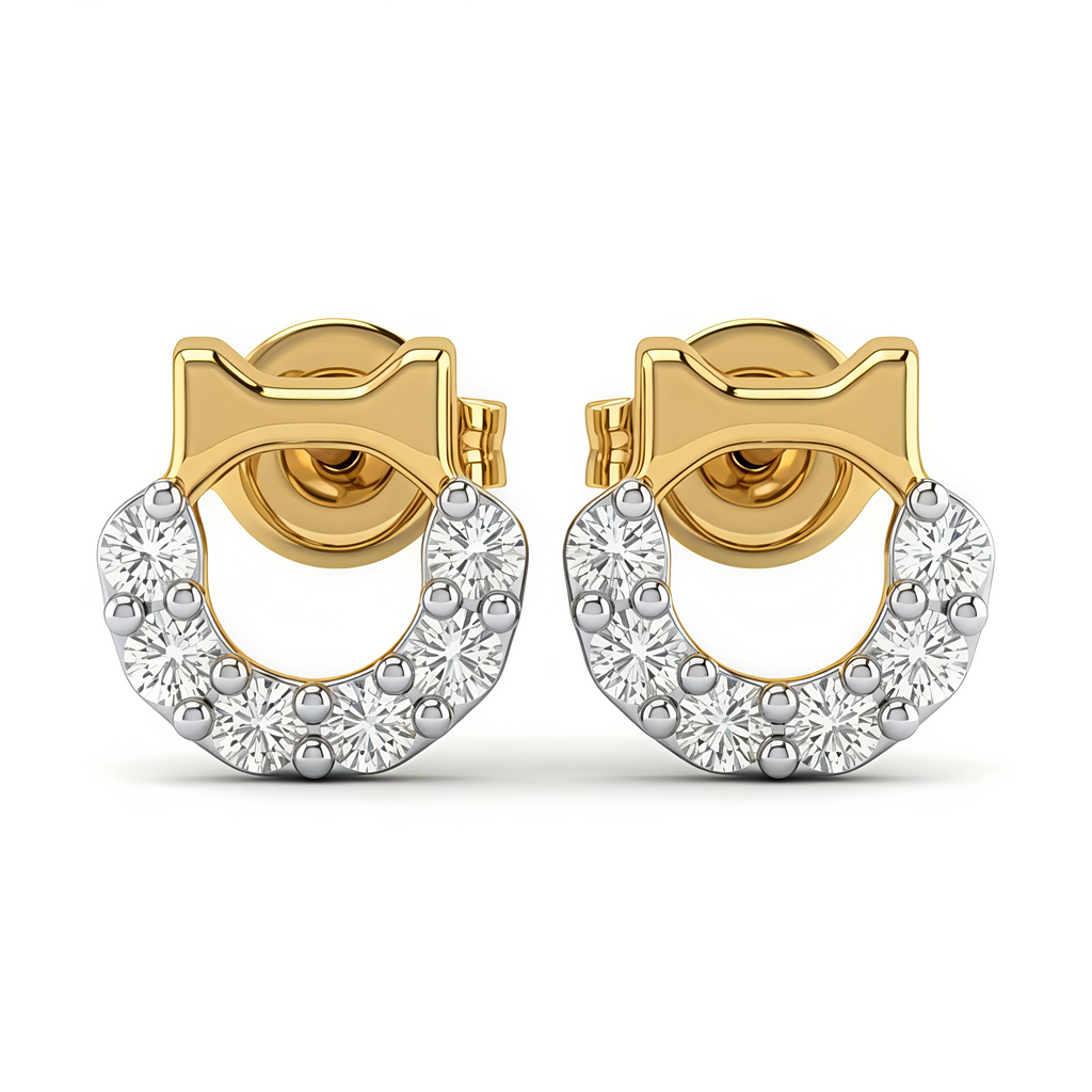 The Starlit Halo Earrings - Lab Grown Diamonds