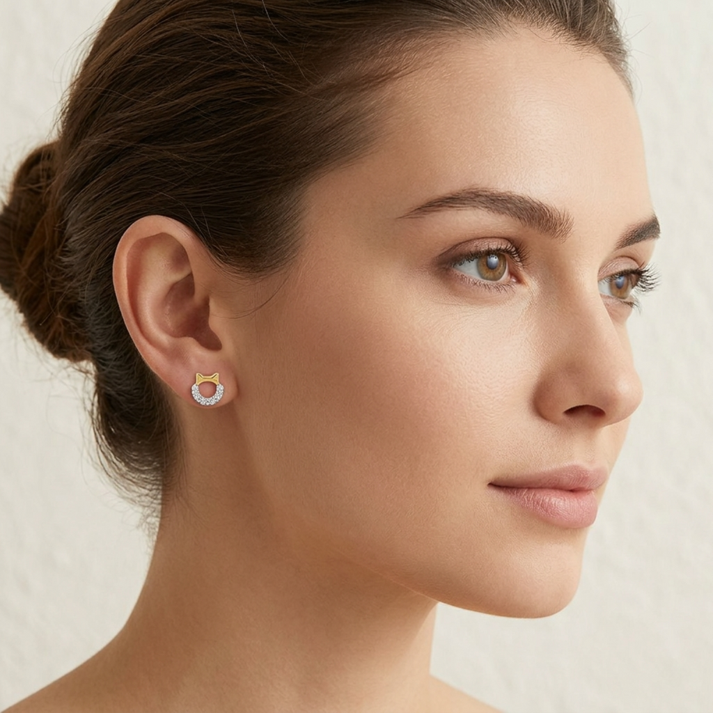 The Starlit Halo Earrings - Lab Grown Diamonds
