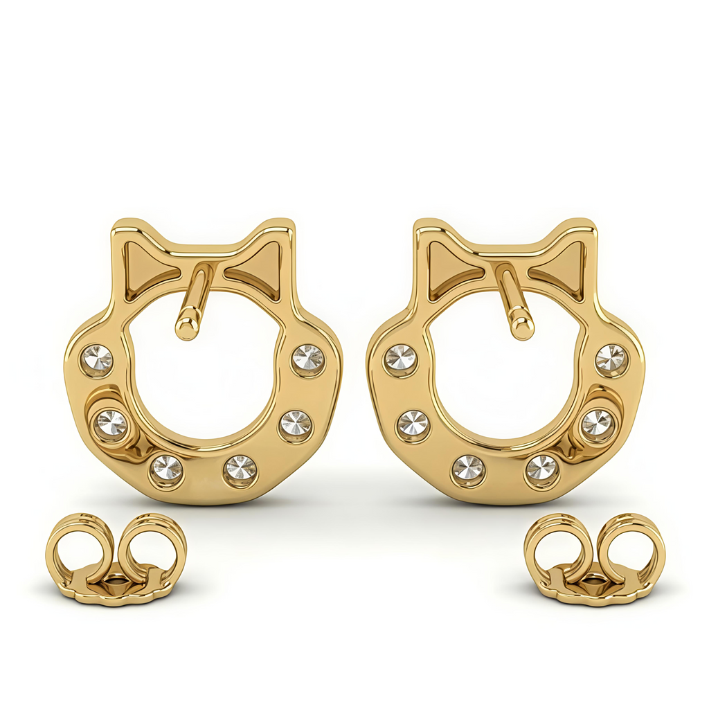 The Starlit Halo Earrings - Lab Grown Diamonds