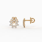 The Radiant Sunburst Earrings - Lab Grown Diamonds