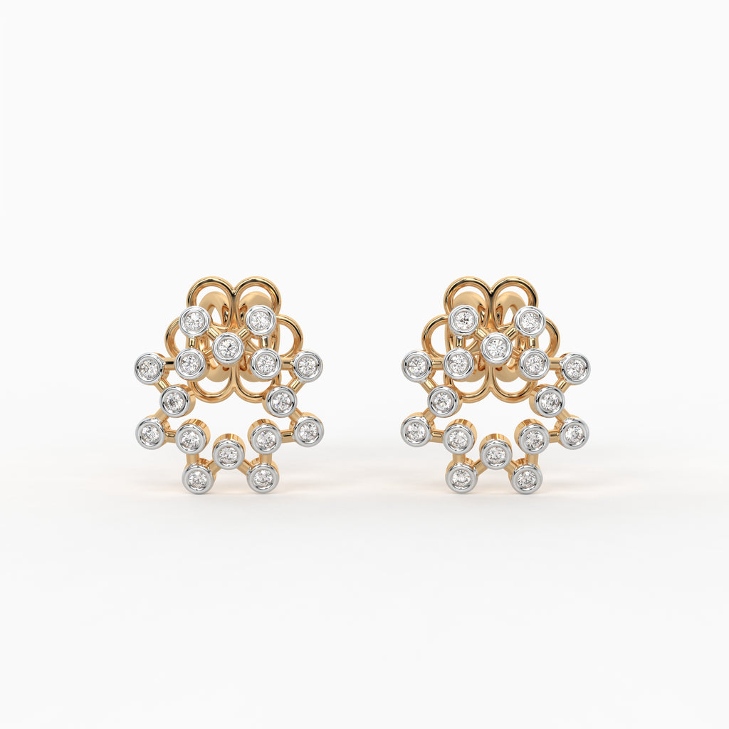 The Radiant Sunburst Earrings - Lab Grown Diamonds