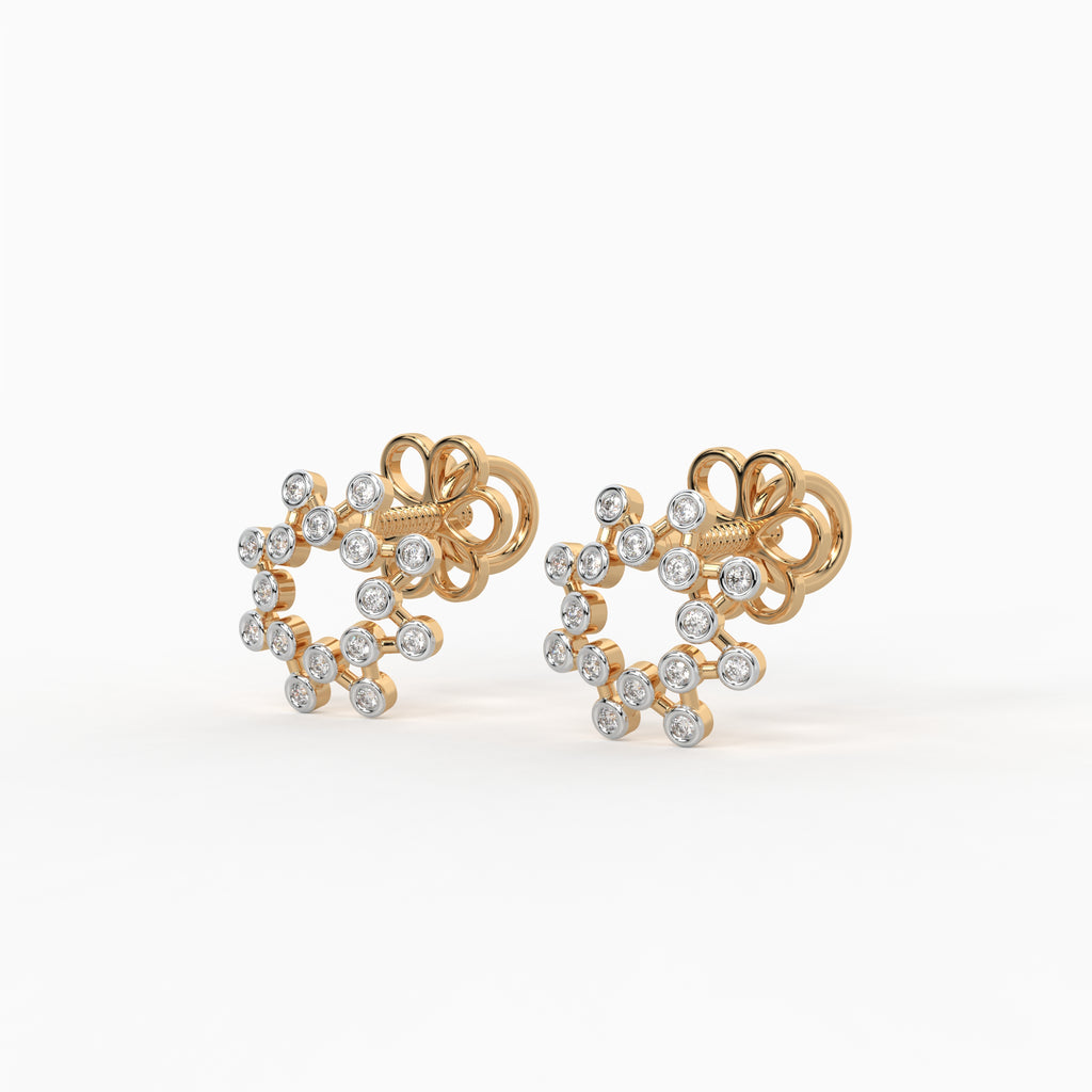 The Radiant Sunburst Earrings - Lab Grown Diamonds