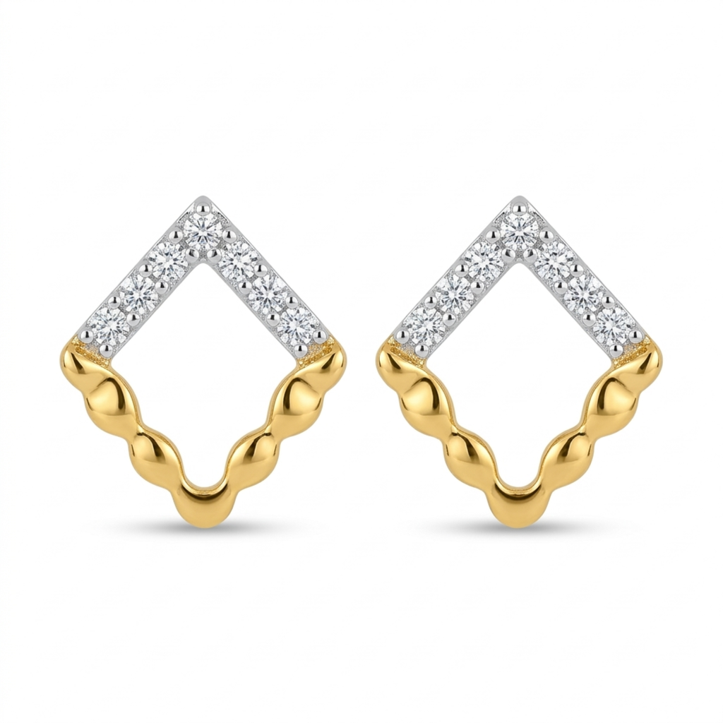 The Rosette Frame Earrings - Lab Grown Diamonds