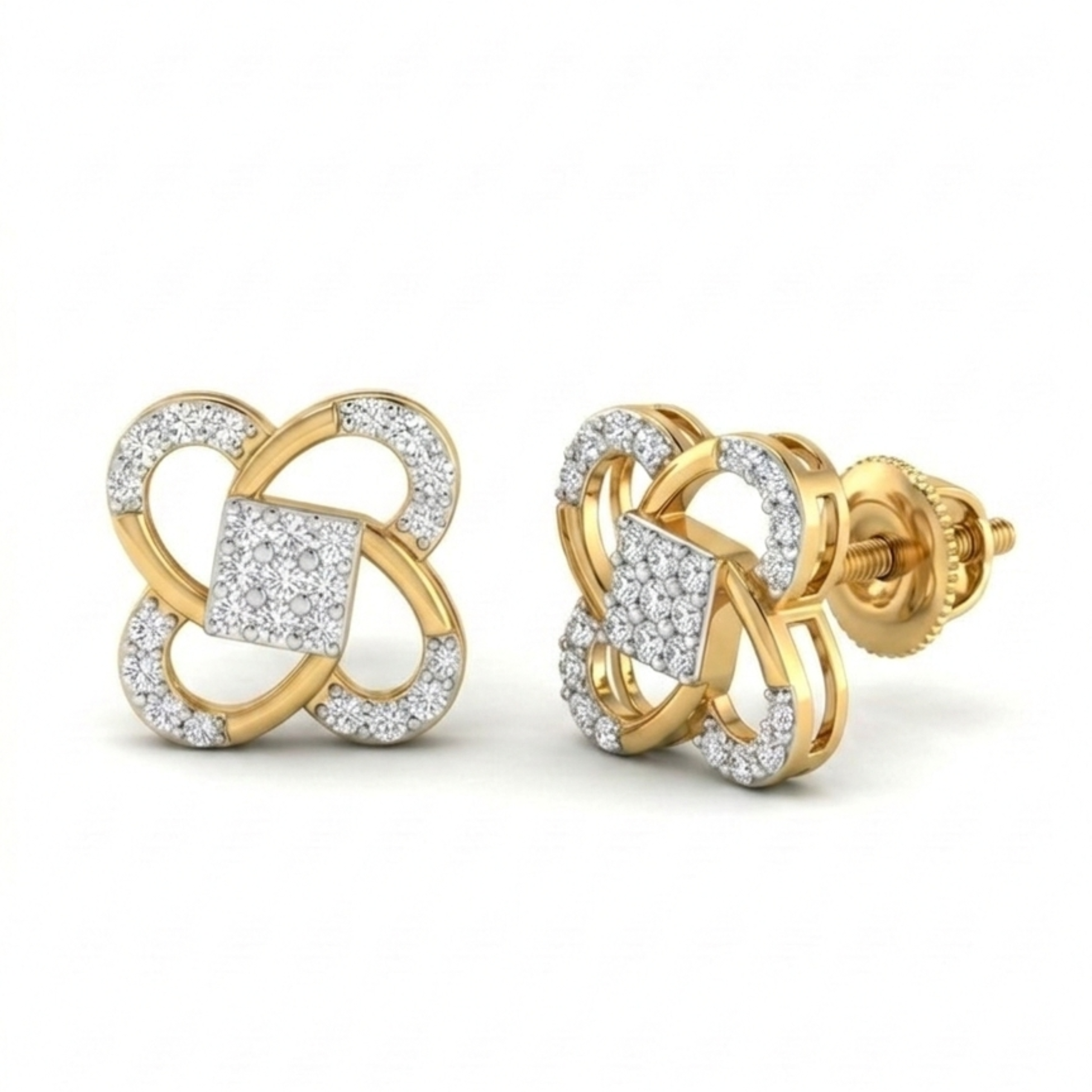The Royal Clover Earrings - Lab Grown Diamonds
