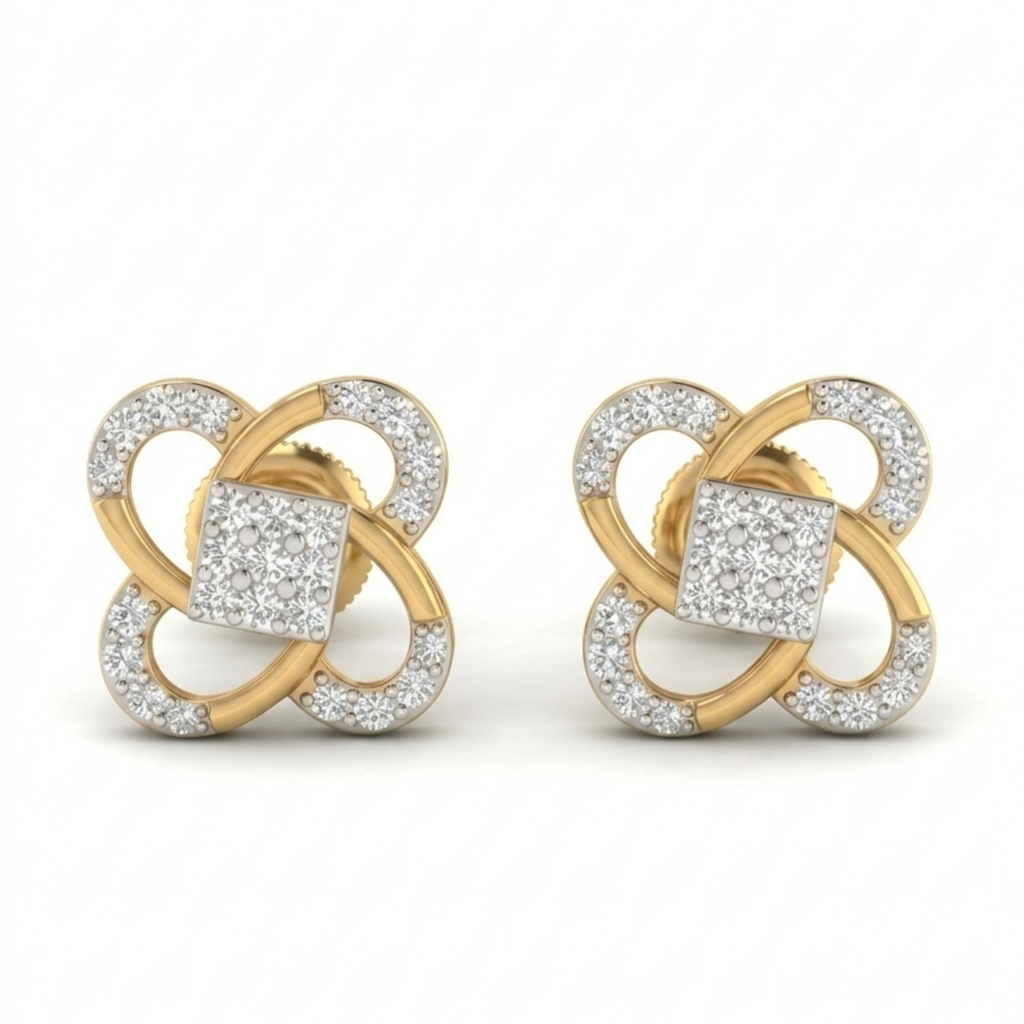 The Royal Clover Earrings - Lab Grown Diamonds