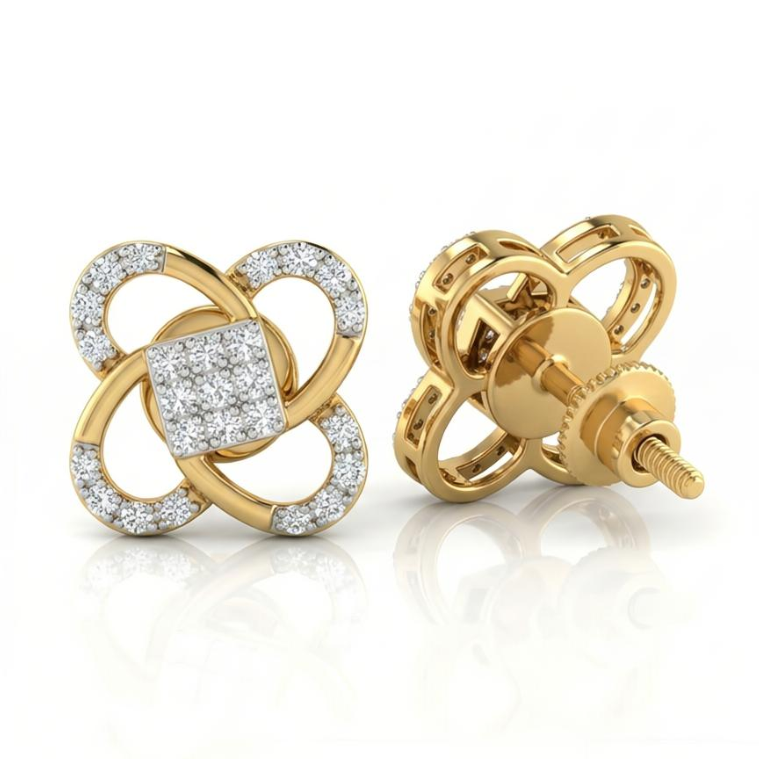 The Royal Clover Earrings - Lab Grown Diamonds