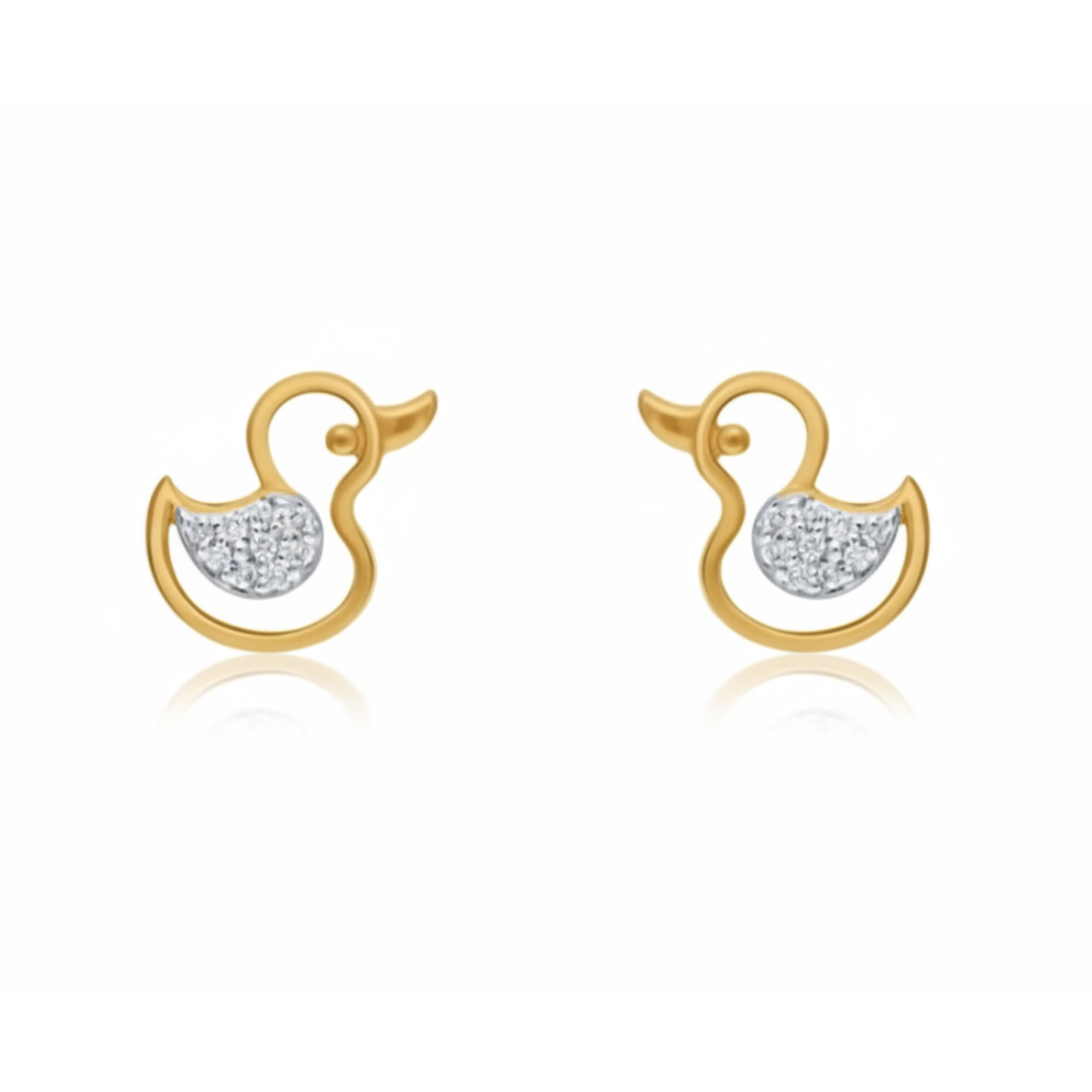 The Golden Duckling Earrings - Lab Grown Diamonds