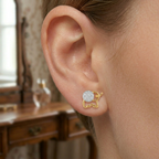 The Lucky Trunk Elephant Earrings - Lab Grown Diamonds