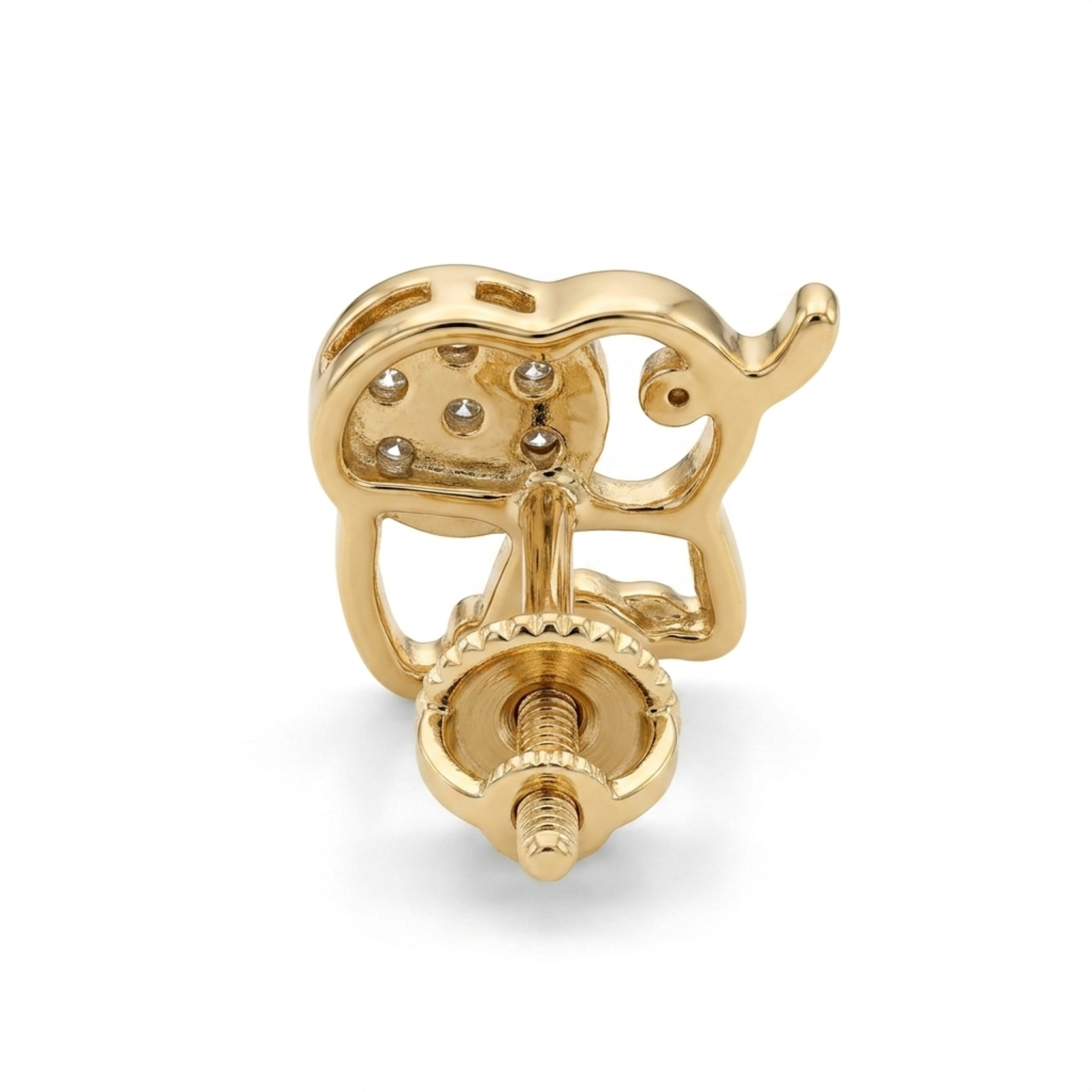 The Lucky Trunk Elephant Earrings - Lab Grown Diamonds