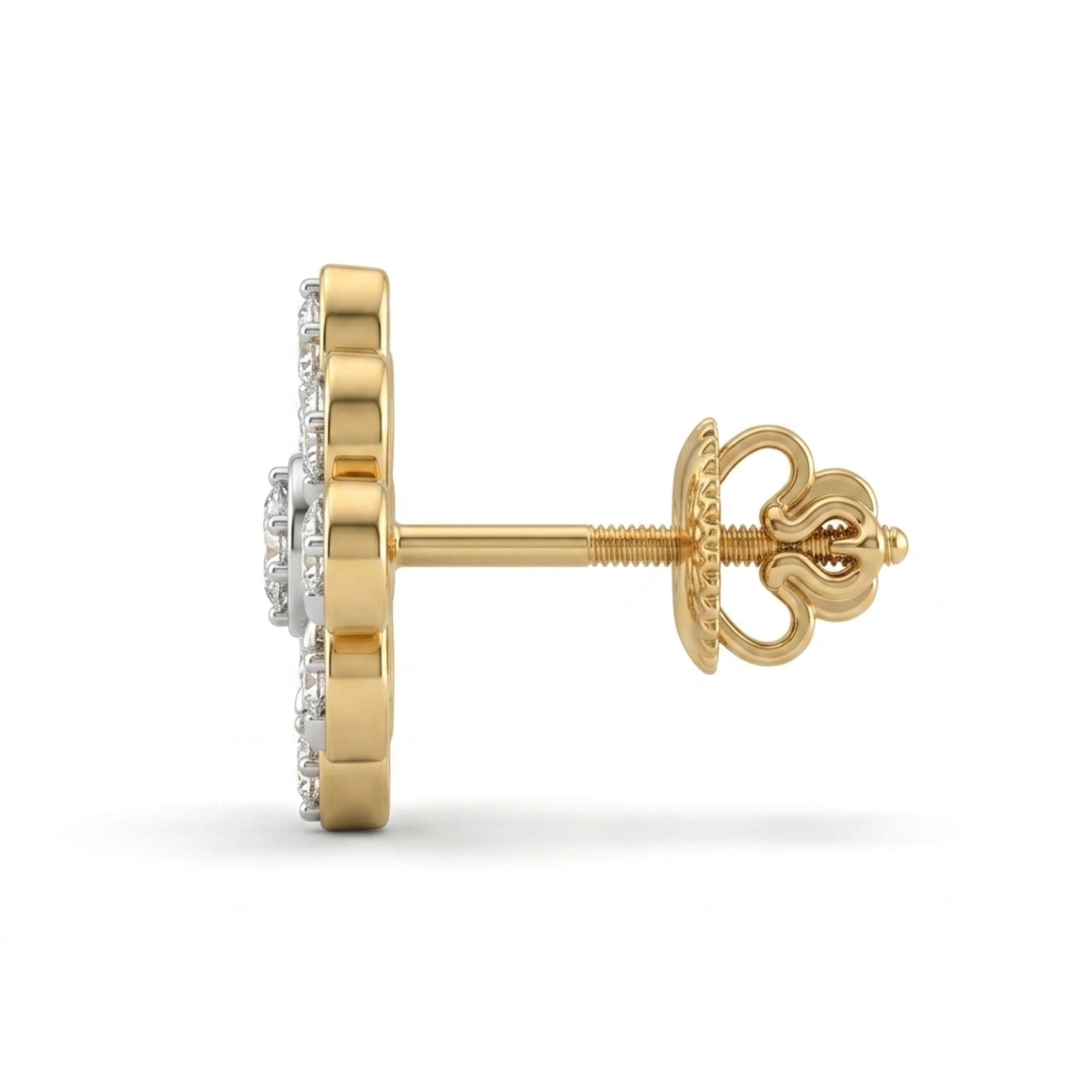 The Crystal Leaf Earrings - Lab Grown Diamonds