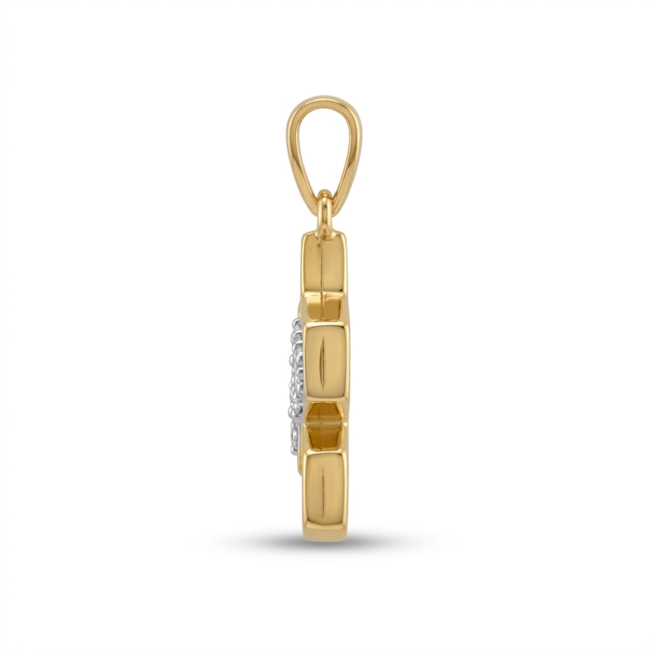 The Hex-Link Zigzag Pendant - Lab Grown Diamonds
