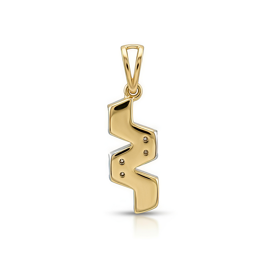 The Hex-Link Zigzag Pendant - Lab Grown Diamonds