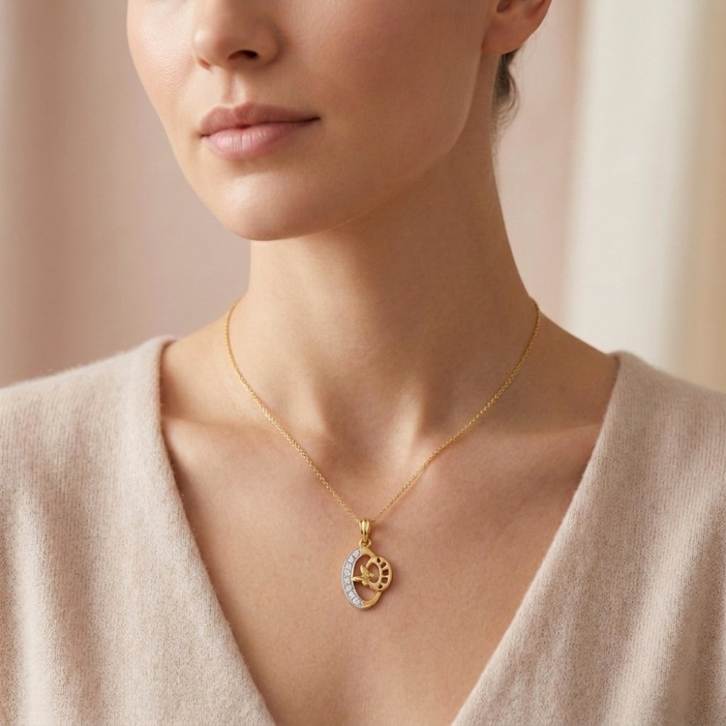The Mariposa Crescent Pendant - Lab Grown Diamonds