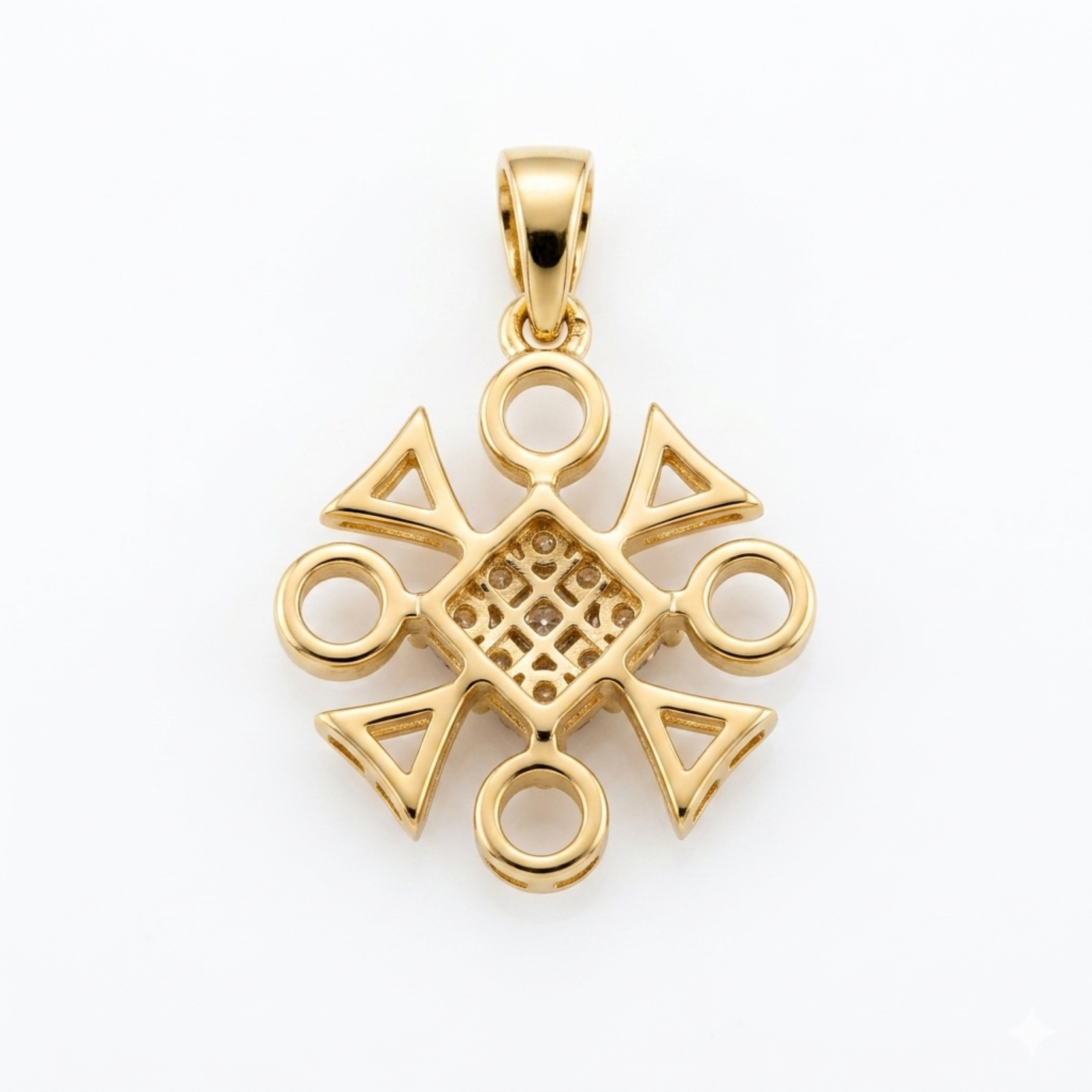 The Prism Cross Pendant - Lab Grown Diamonds