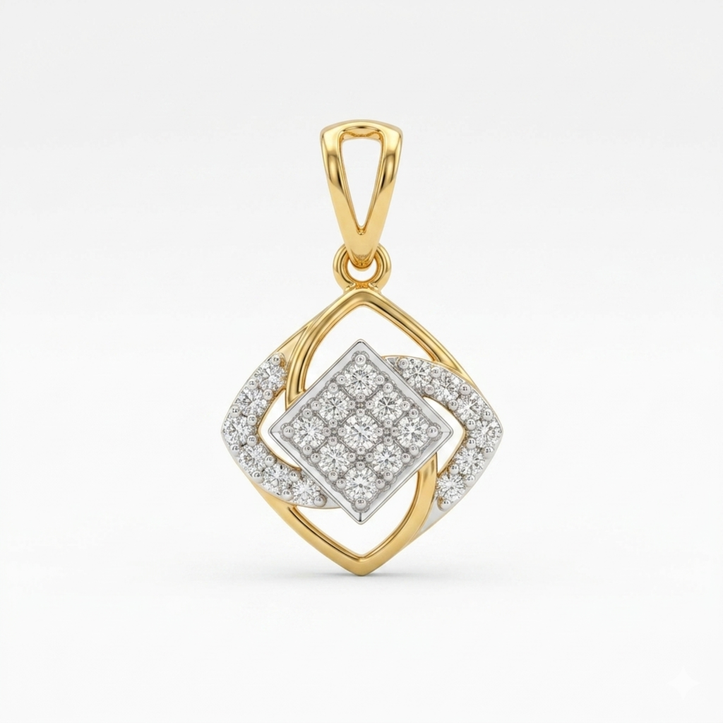 The Meridian Interlock Pendant - Lab Grown Diamonds