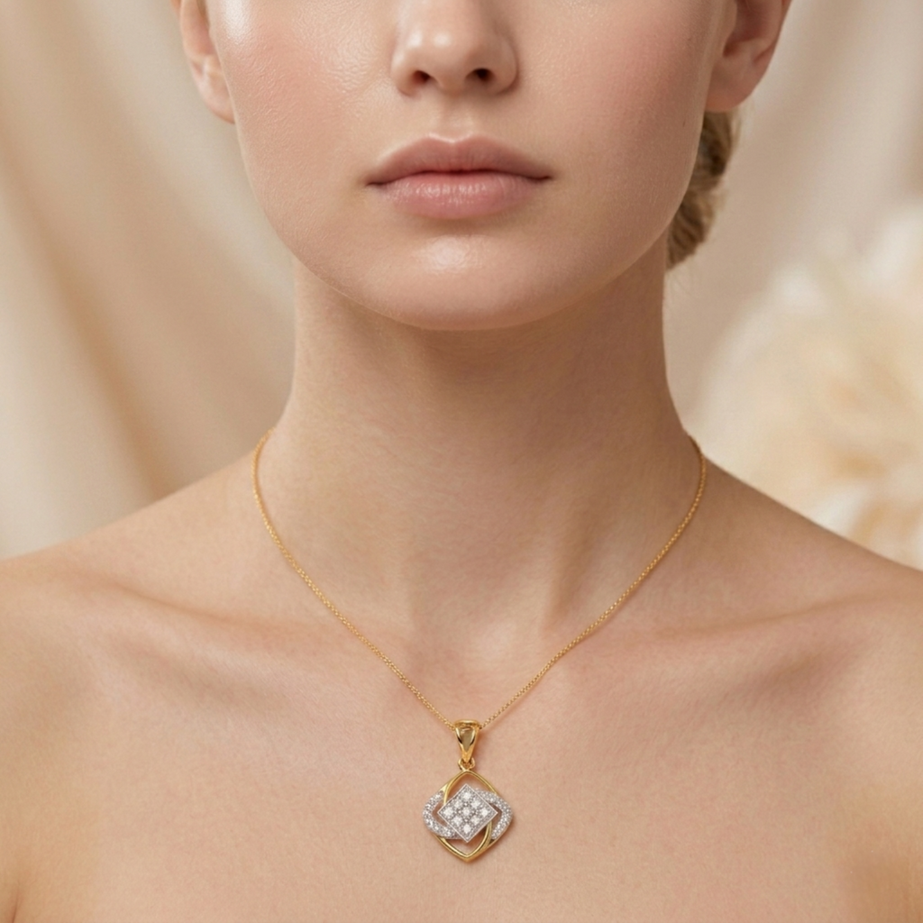 The Meridian Interlock Pendant - Lab Grown Diamonds