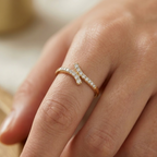 The Celestial Sweep Ring - Lab Grown Diamonds