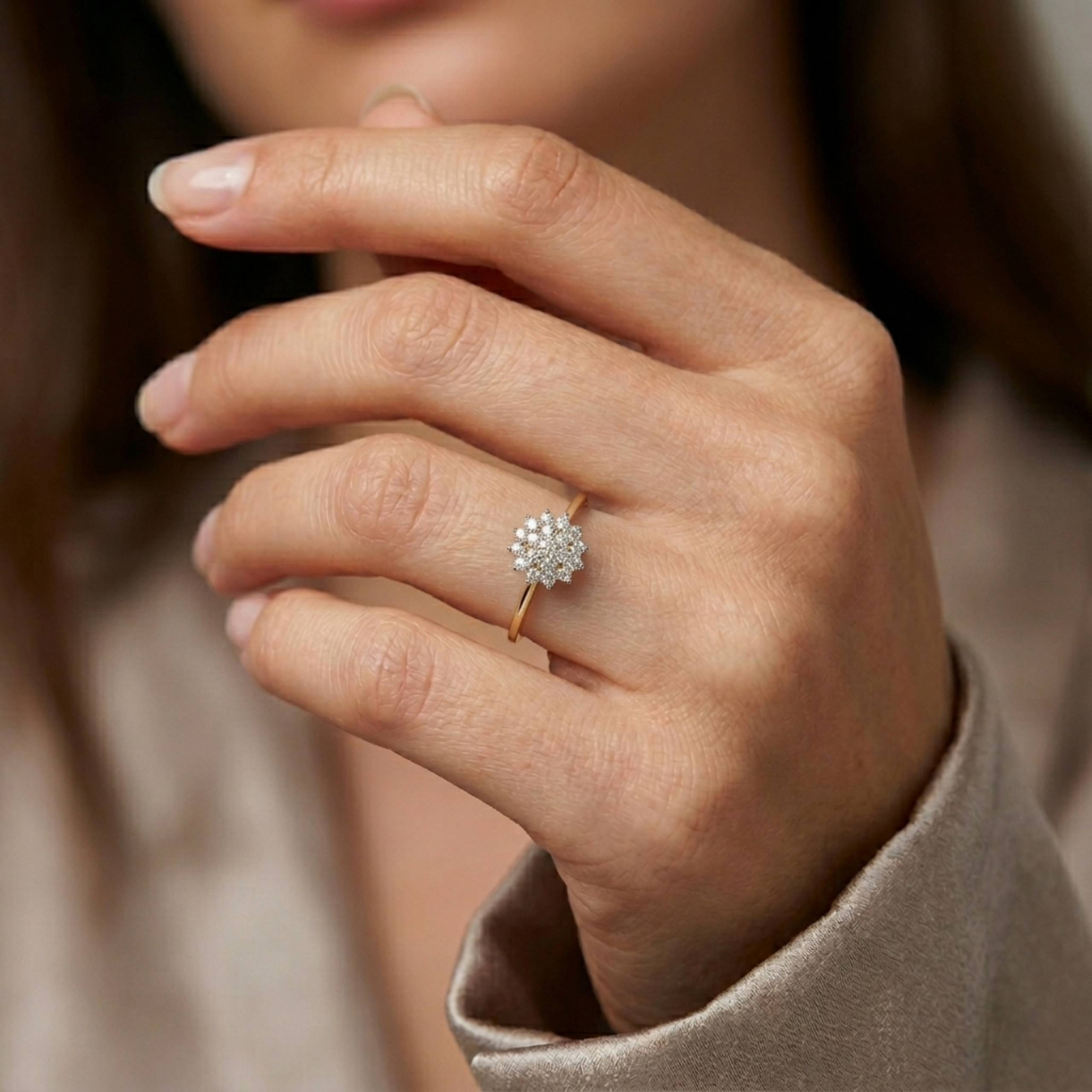 The Rosabelle Floral Ring - Lab Grown Diamonds