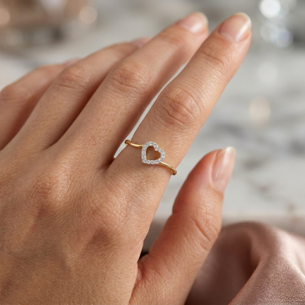 The Seraphone Heart Ring - Lab Grown Diamonds