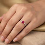 The Scarlet Oval Ring - Lab Grown Diamonds