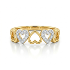 The Quintet Heartline Ring - Lab Grown Diamonds