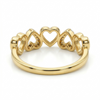 The Quintet Heartline Ring - Lab Grown Diamonds