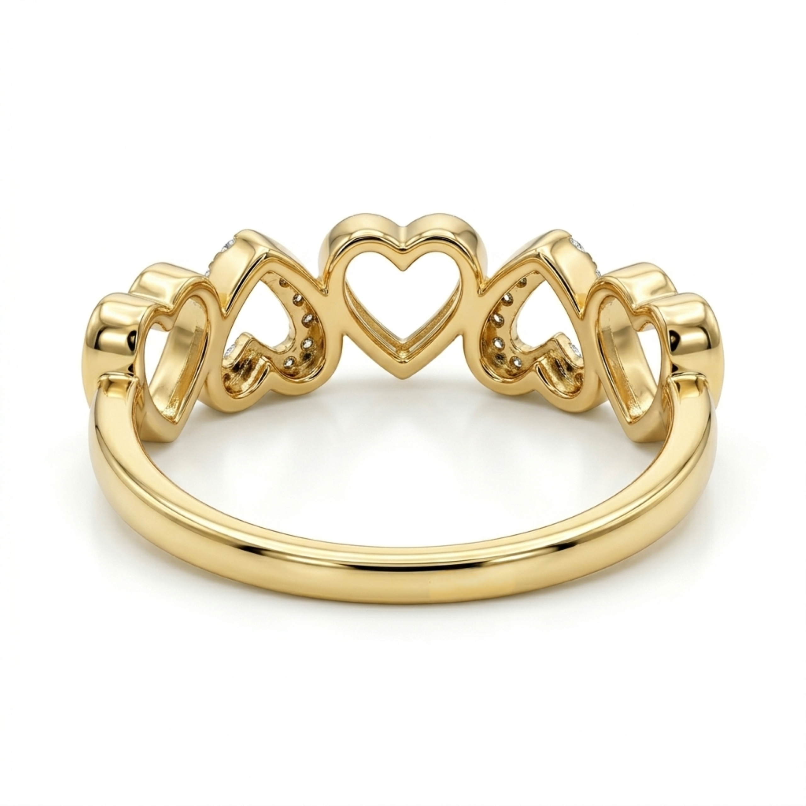 The Quintet Heartline Ring - Lab Grown Diamonds