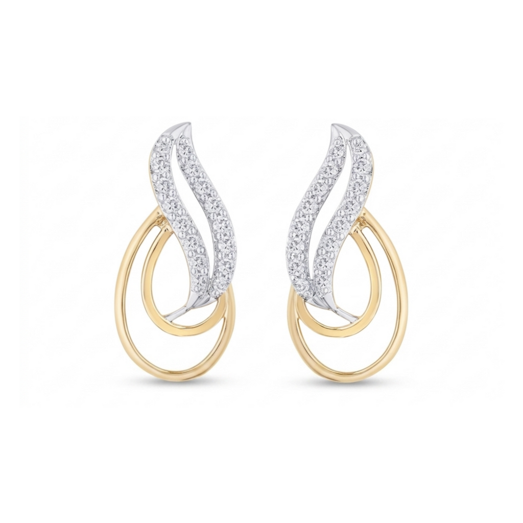 The Eternal Flame Pave Earrings - Lab Grown Diamonds
