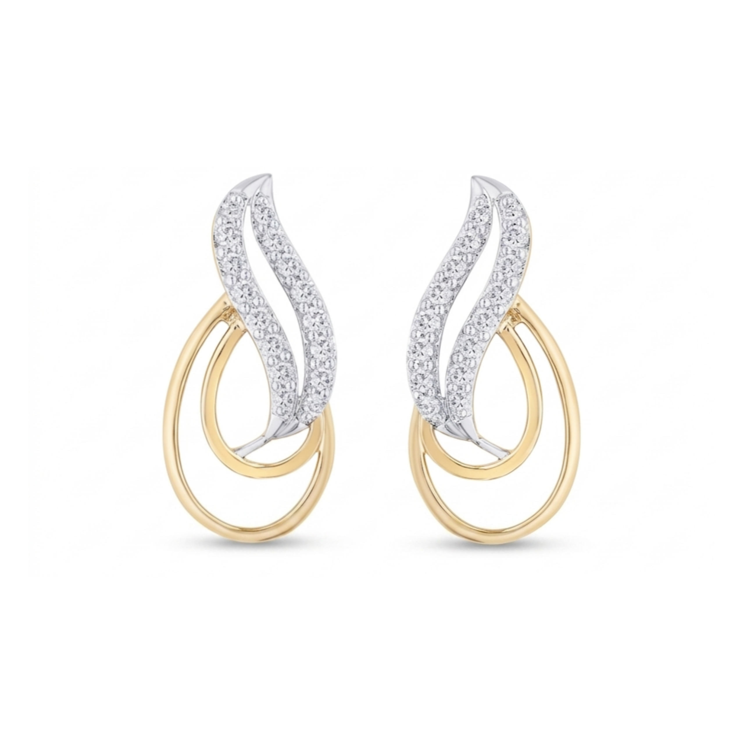 The Eternal Flame Pave Earrings - Lab Grown Diamonds