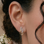 The Eternal Flame Pave Earrings - Lab Grown Diamonds