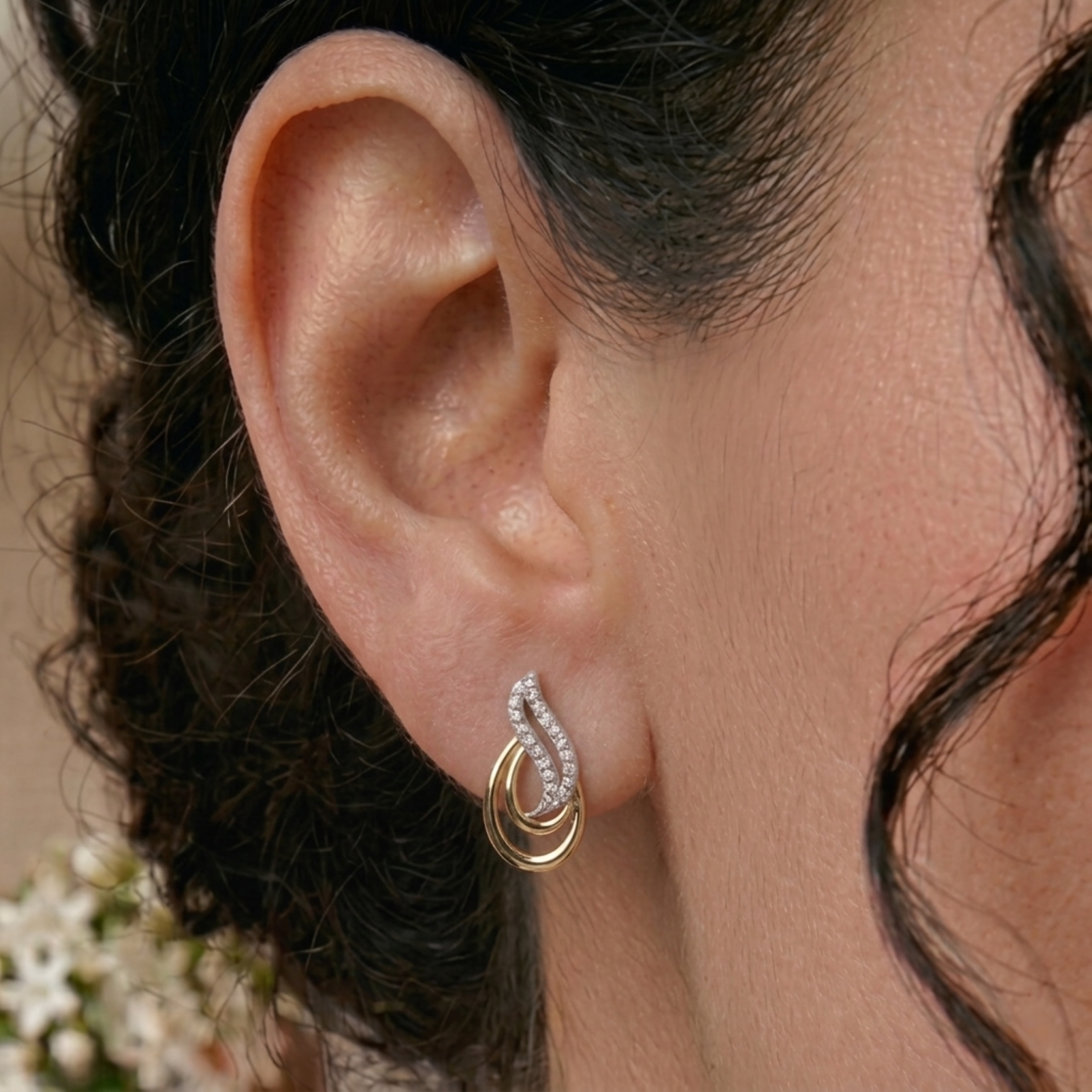 The Eternal Flame Pave Earrings - Lab Grown Diamonds