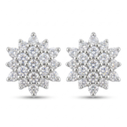 The Rosebelle Floral Earrings - Lab Grown Diamonds