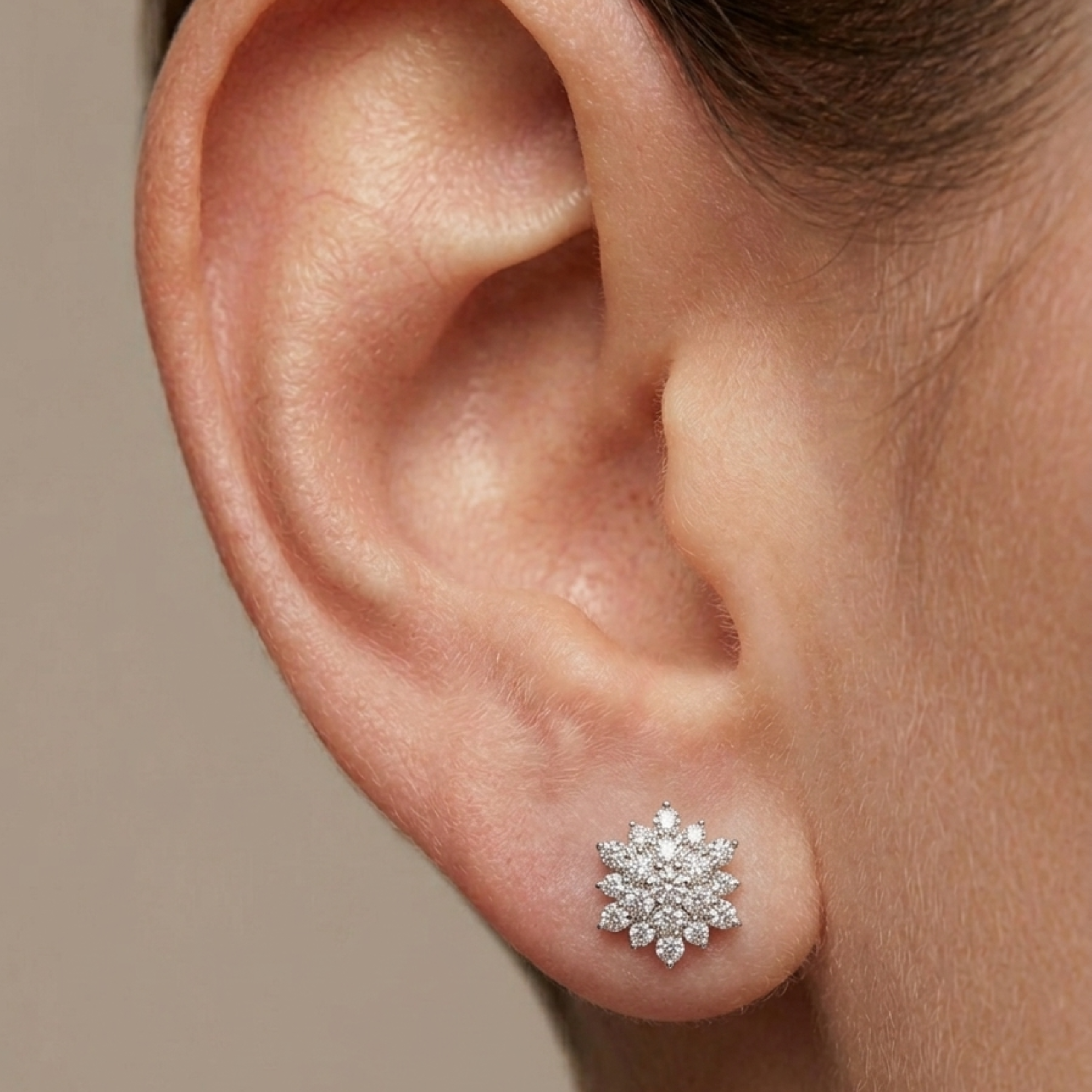 The Rosebelle Floral Earrings - Lab Grown Diamonds