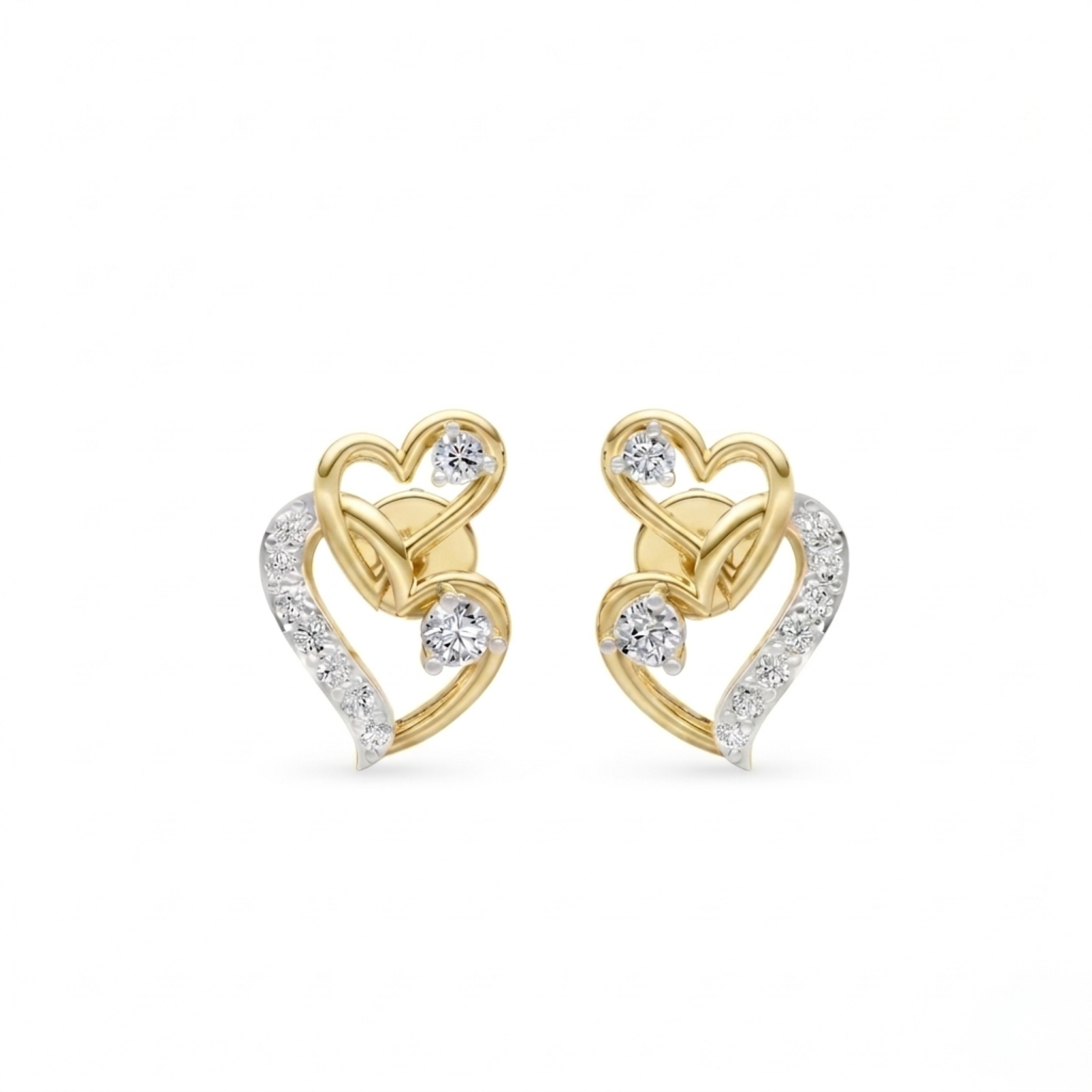 The Stellar Heart Earrings - Lab Grown Diamonds