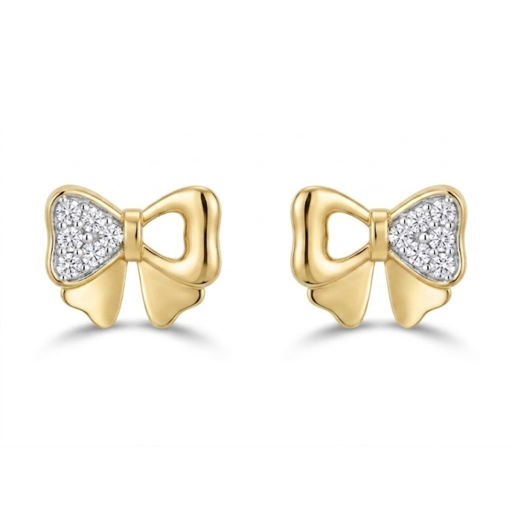 The Glow Bow Earrings - Lab Grown Diamonds